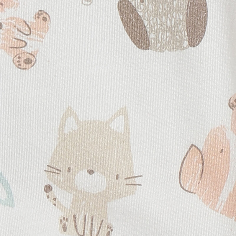 Infants Natural Printed Front Opening Babysuit image number 5